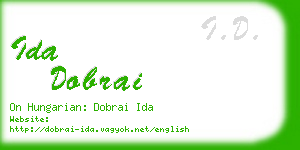 ida dobrai business card